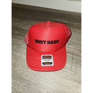 Boot Barn Red Trucker Hat | Snapback | Mesh | One Size